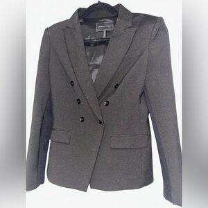 BCBG MAX AZRIA Double Breasted Black Blazer Small